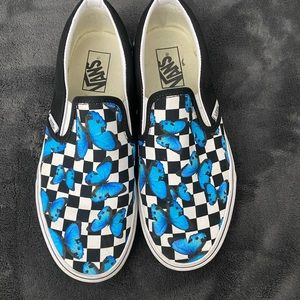 ✨Vans Butterfly Checkerboard Slip-ons✨